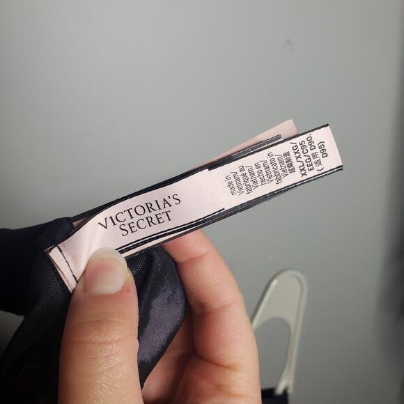 NWT Victoria's Secret Sport XXL Black Blue Abstract Marble Print Sports Bra - Picture 10 of 16